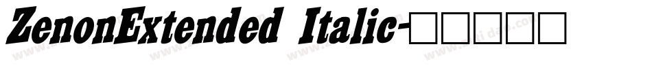 ZenonExtended Italic字体转换
